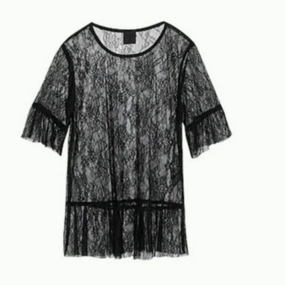 Anna Sui lace drop waist top s